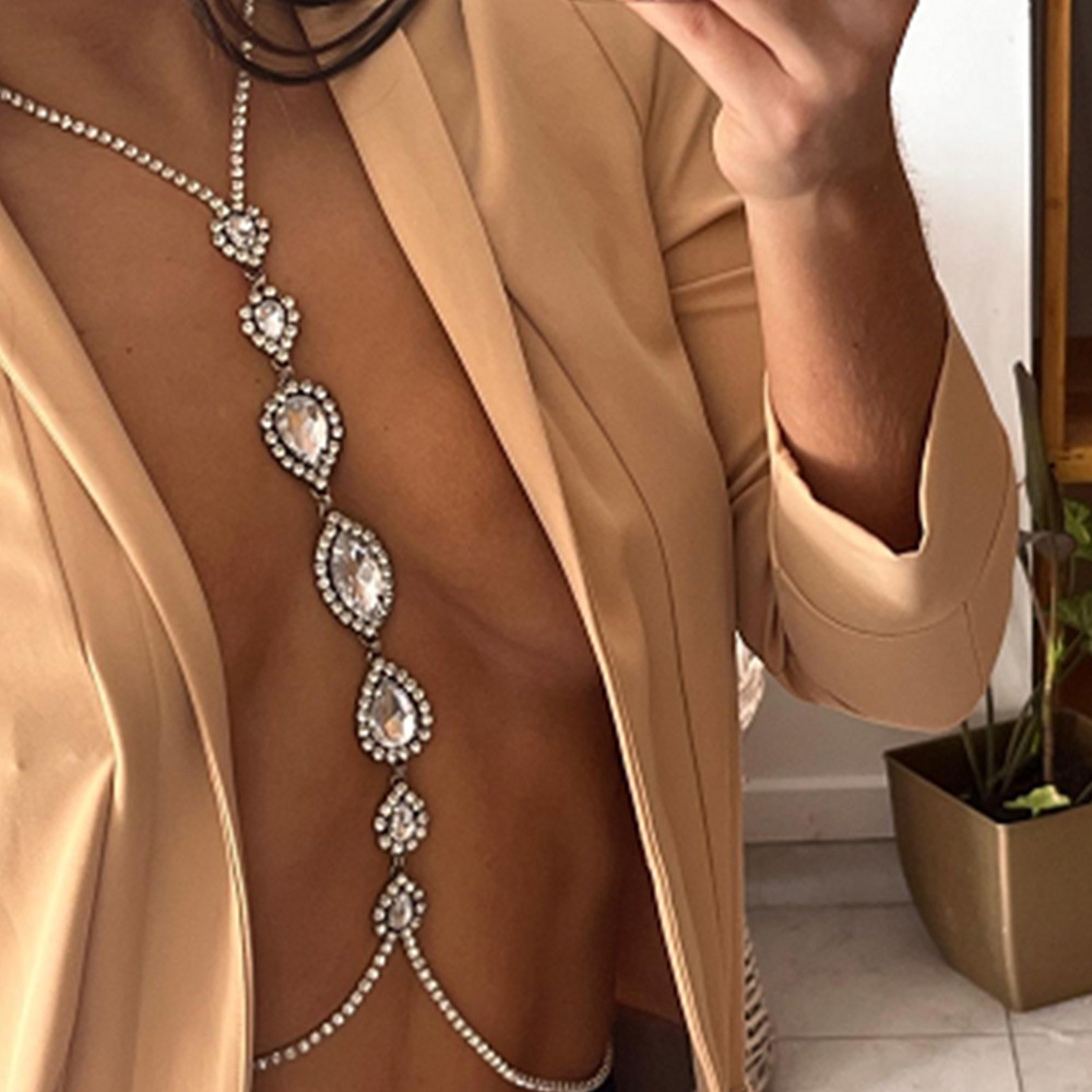 Body Jewelry Necklace - Mode Sexy Waterdruppel Ketting Borst Ketting