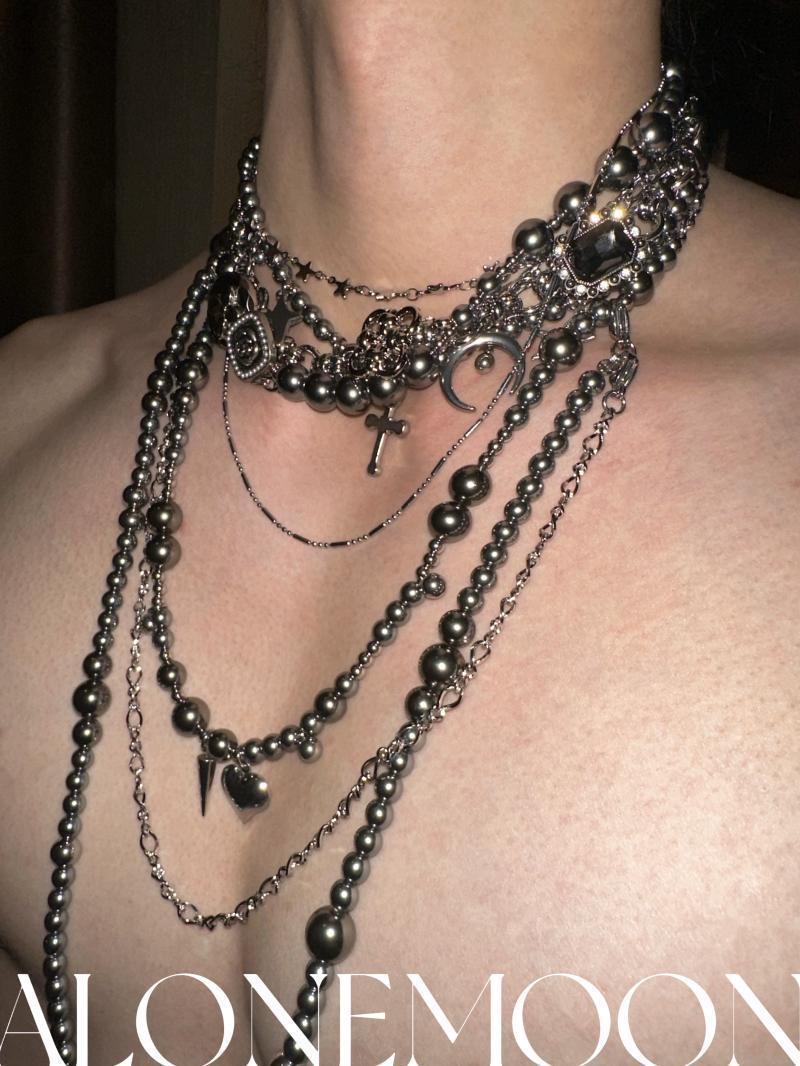 Body Jewelry Necklace - Originele zware industrie titanium stalen body
