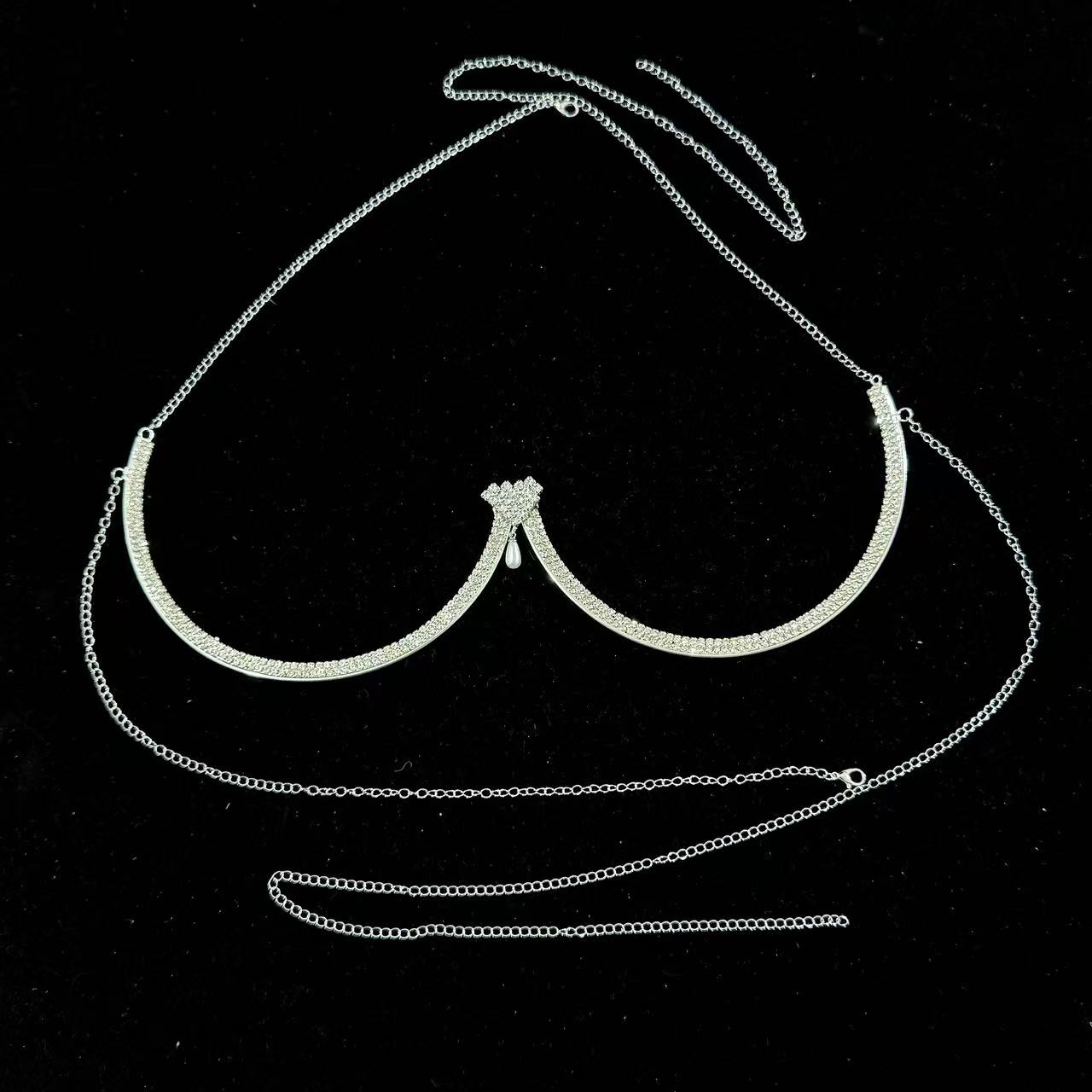 Damesborstondersteuning parel  - Body Jewelry Necklace recensie en prijs