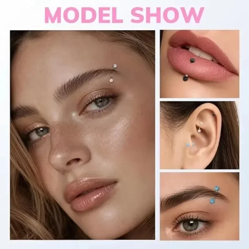6 paar 16G piercingsieraden, o - Body Jewelry Surgical Steel recensie en prijs
