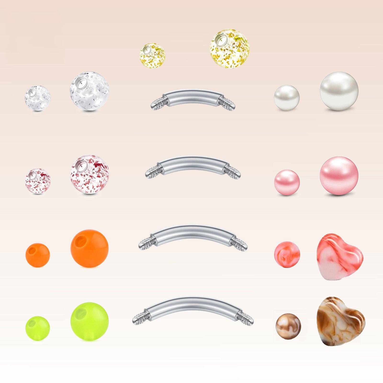 22pcs 14G roestvrij staal nave - Body Jewelry Replacement Ball recensie en prijs