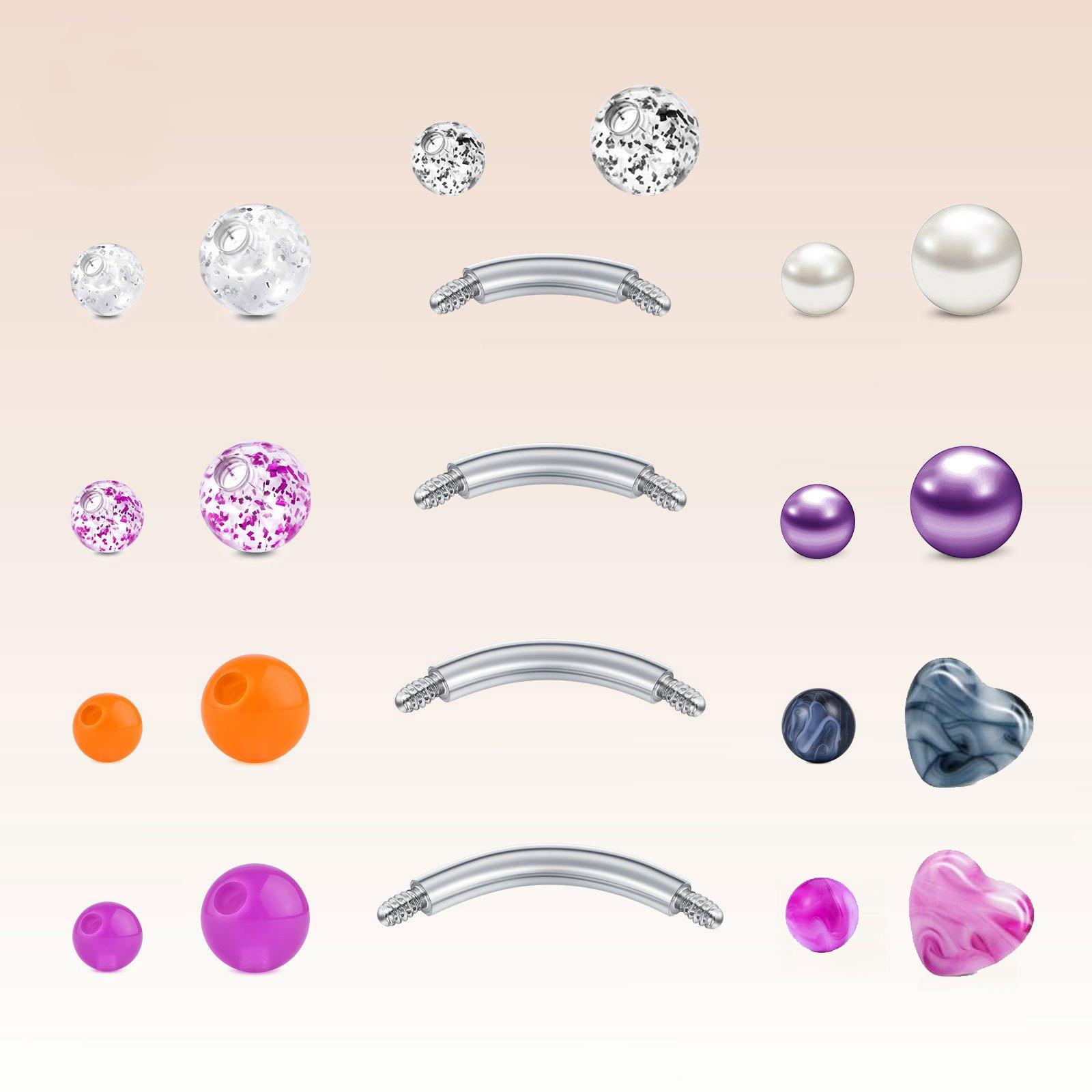 22pcs 14G roestvrij staal nave - Body Jewelry Replacement Ball recensie en prijs